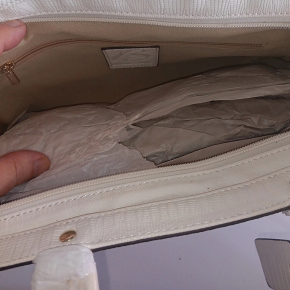 B-COLLECTIVE CROCO BLUE AND WHITE SHOULDER, SATCHEL BAG - Picture 5 of 9